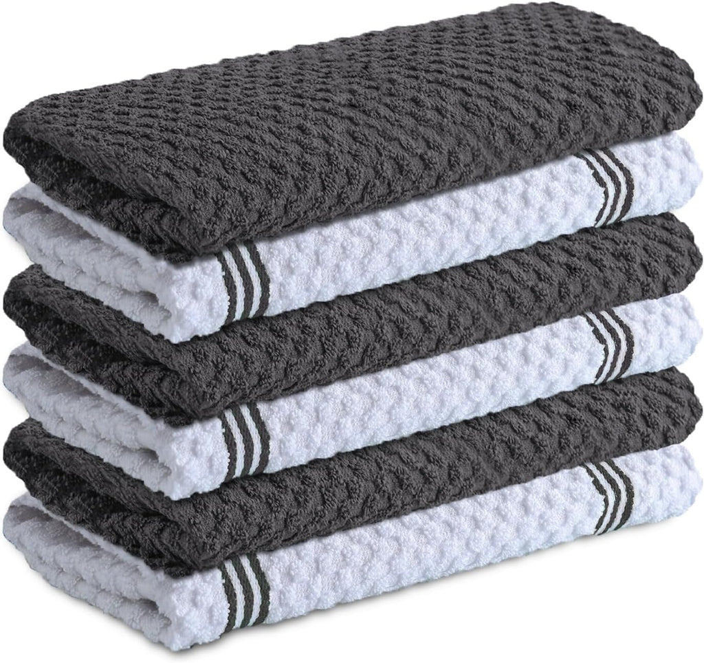 Infinitee Xclusives Kitchen Towels - 6 Pack - Cotton Dish Towel |15" x 25"|