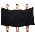REDKISS Pack of 1 Jumbo Bath Sheet, 40 x 80 Inches Microfiber Oversized Bath Towel for Bathroom, Extra Large & Lightweight, Quick-Dry, Super Soft & Highly Absorbent, Perfect to Wrap Yourself In, Black
