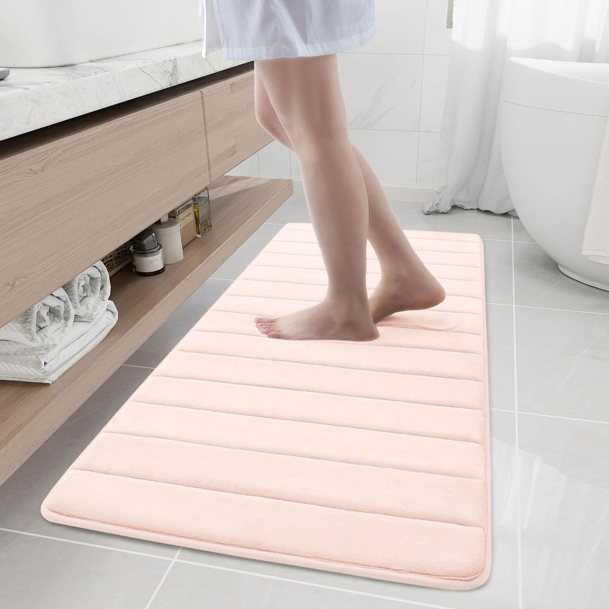 Buganda Memory Foam Bath Mat 30 x 20, Ultra Soft Absorbent Bathroom Rugs