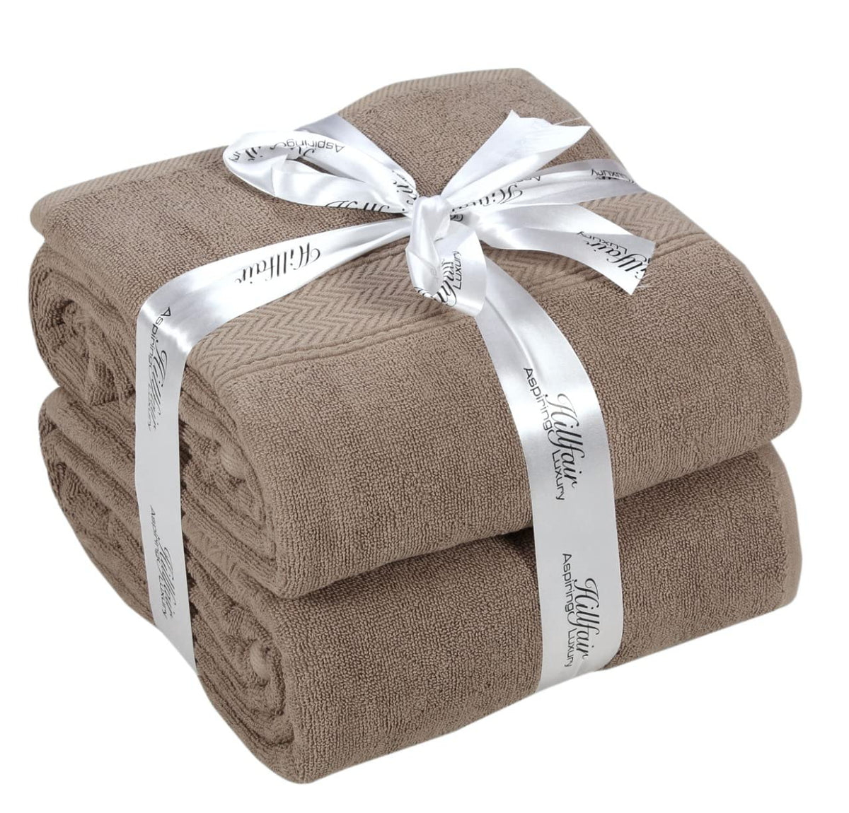 HILLFAIR 900 GSM 100% Cotton Floor Towels - 2 Piece Towels Set - Ocean Blue