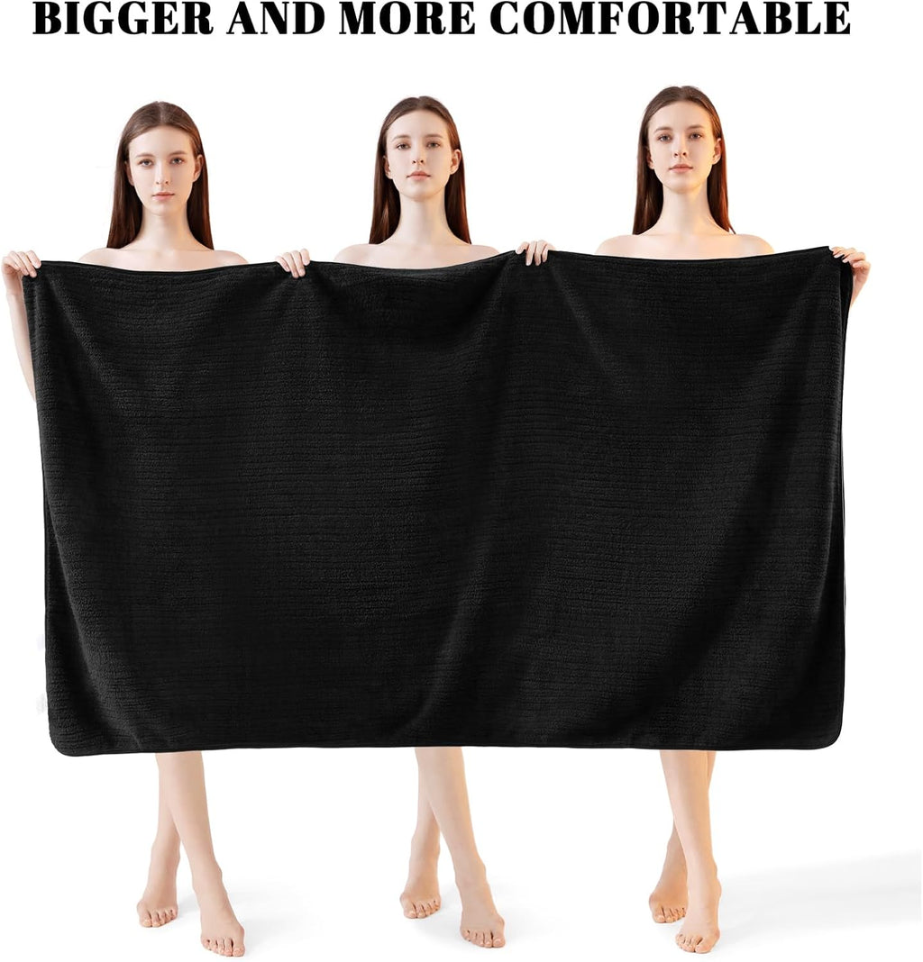 4 Pack Bath Towels Set 35 x 70in Extra Large, Ultra Soft Microfiber