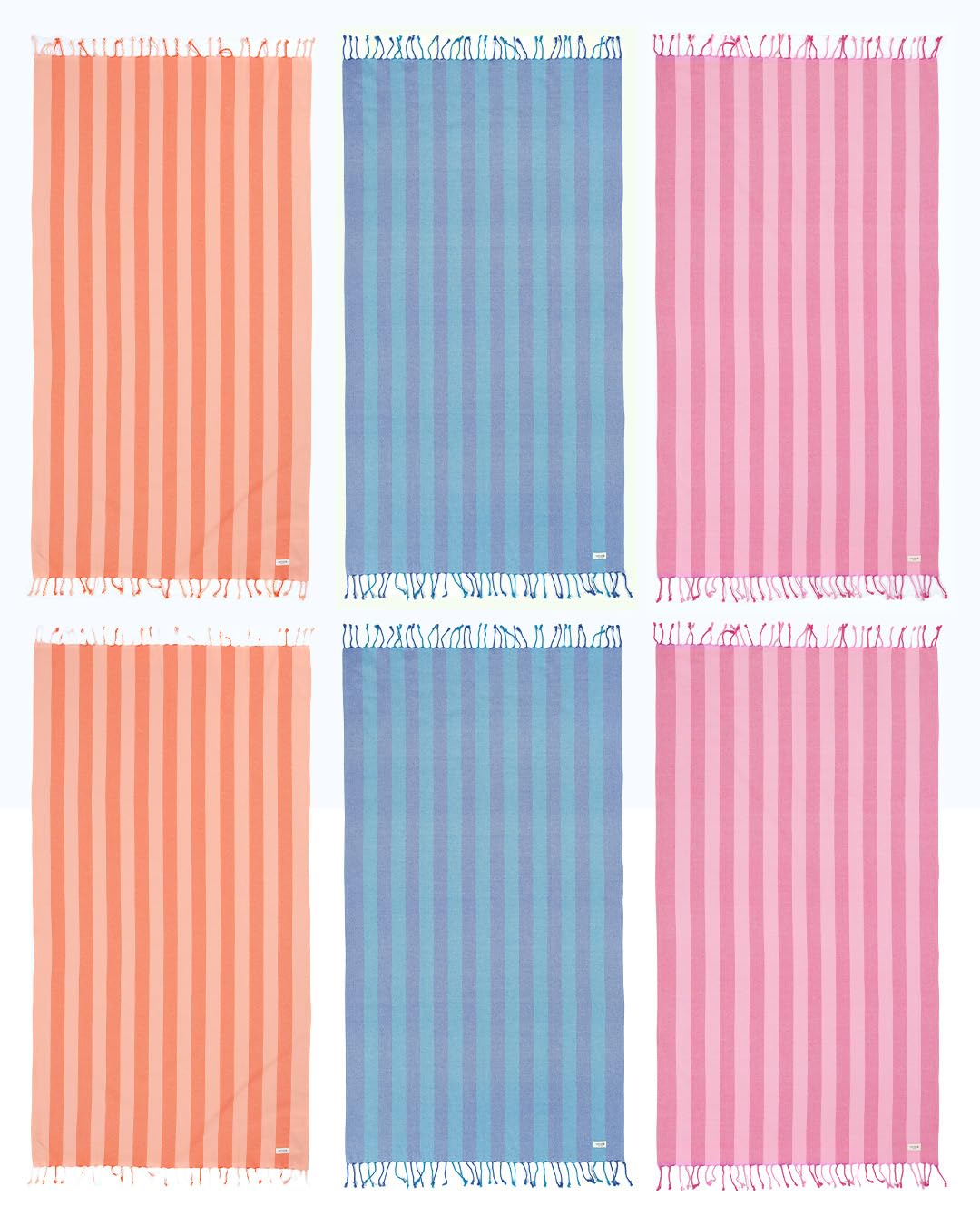 LANE LINEN Turkish Towels 6 Pcs, Beach Towels Oversized, Soft - Beach Party
