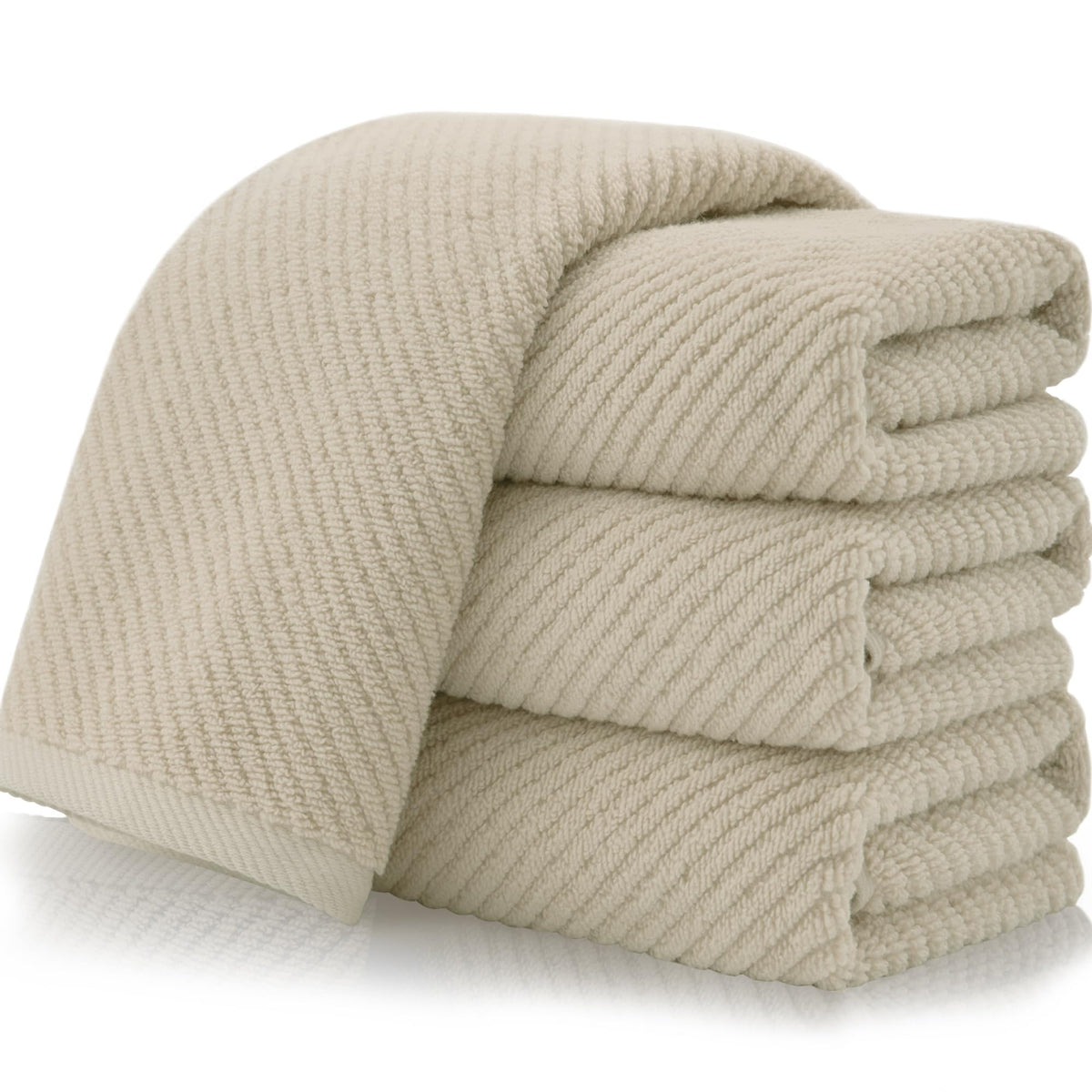 VOOVA & MOVAS 6PC Towel Set, 100% Cotton, Dark Grey