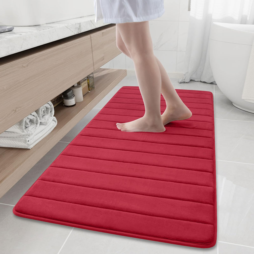 Buganda Memory Foam Bath Mat 30 x 20, Ultra Soft Absorbent Bathroom Rugs