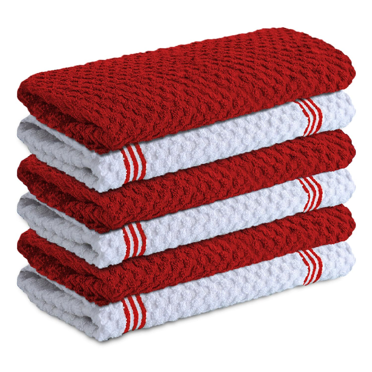 Infinitee Xclusives Kitchen Towels - 6 Pack - Cotton Dish Towel |15" x 25"|