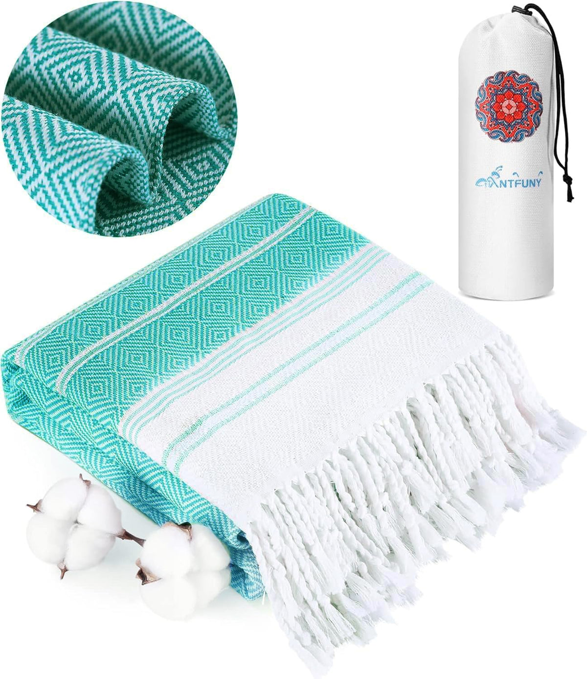 Turkish Beach Towels Vacation Essentials Quick Dry Sand Free Soft Absorbent Adult Oversized Bath Pool Swim Long Towel Lightweight Thin Fast Drying Over The Chair Towel Sand Repellent Anti Yellow