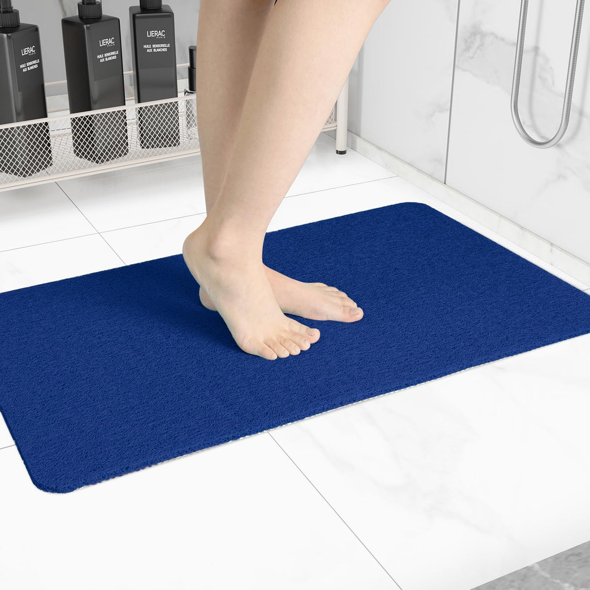 Hargiis Non Slip Bathtub Mat, Anti Slip Shower Mat, Fast Drying Bath Tub Mats, Foot Scrubber Mat, Anti Slip Mat for Tub, Floor, Bathroom, Home, Kitchen, Hotel (Grey 24"x16")
