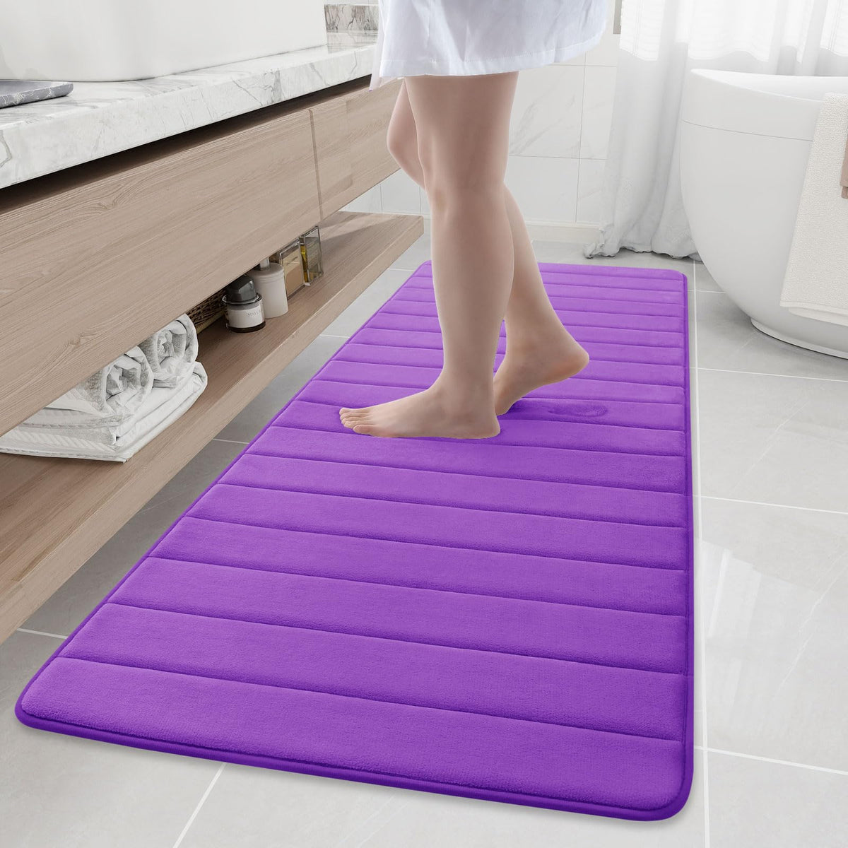 Buganda Memory Foam Bath Mat 30 x 20, Ultra Soft Absorbent Bathroom Rugs