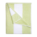 HENBAY Cotton Oversized Beach Towel - Large 70 x 35 Inch Pool Towel, Aqua Striped Quick Dry Swimming Cabana Towel