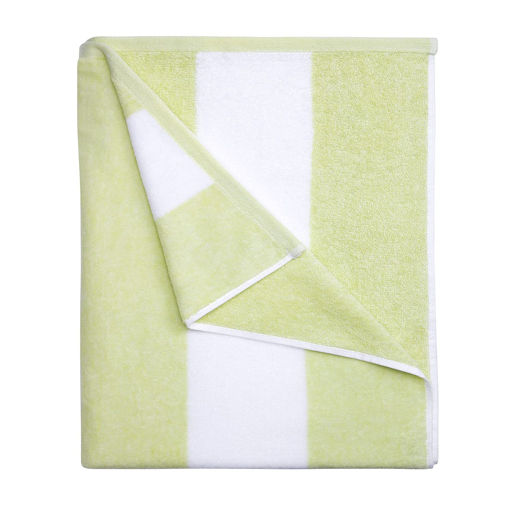 HENBAY Cotton Oversized Beach Towel - Large 70 x 35 Inch Pool Towel, Chiffon Striped Quick Dry Swimming Cabana Towel