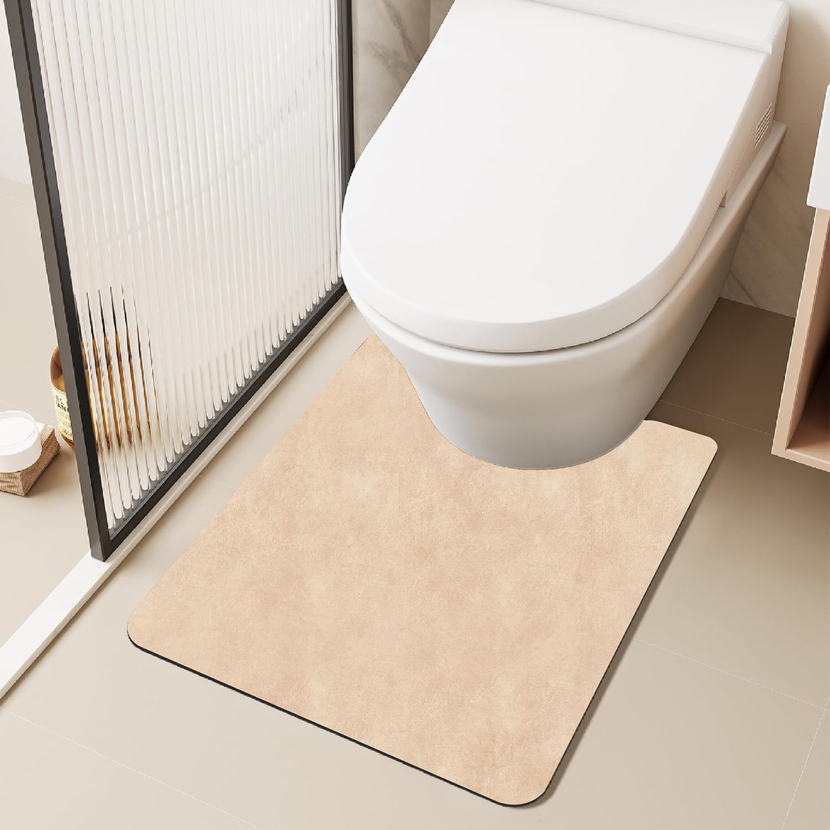 TYUU Thin Bath Mat, Small Bathroom Rugs Non Slip Washable, 16x24 Dark Grey