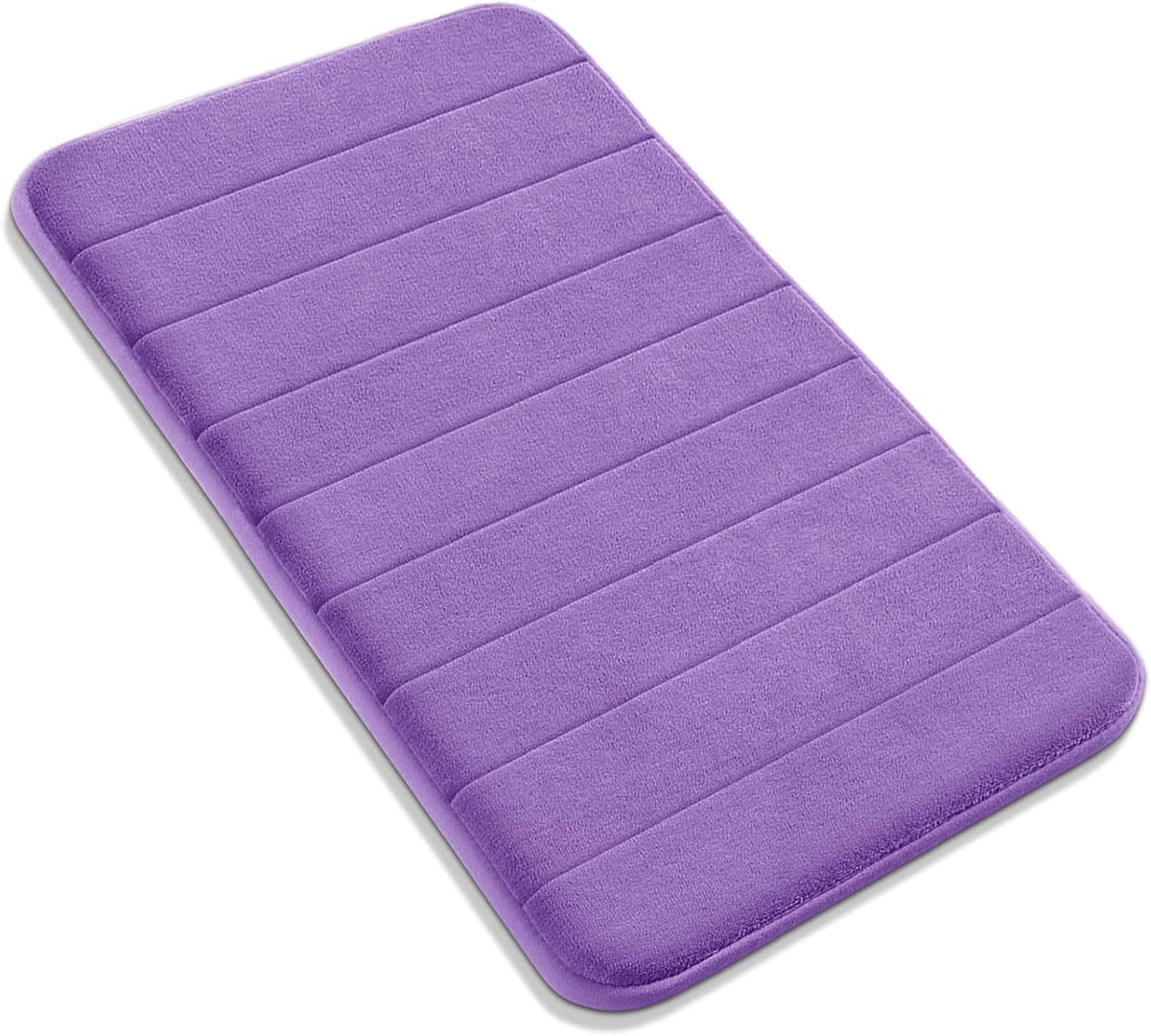 Yimobra Memory Foam Bath Mat, Super Soft Absorbent Bathroom Rug Non Slip, Quick Dry, Machine Washable Floor Carpet for Tub Shower, Home Decor Accessories, 24x17, Grey