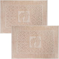 Turkish Cotton Bathroom Floor Towel, 2-Pack Towel Bath Mats