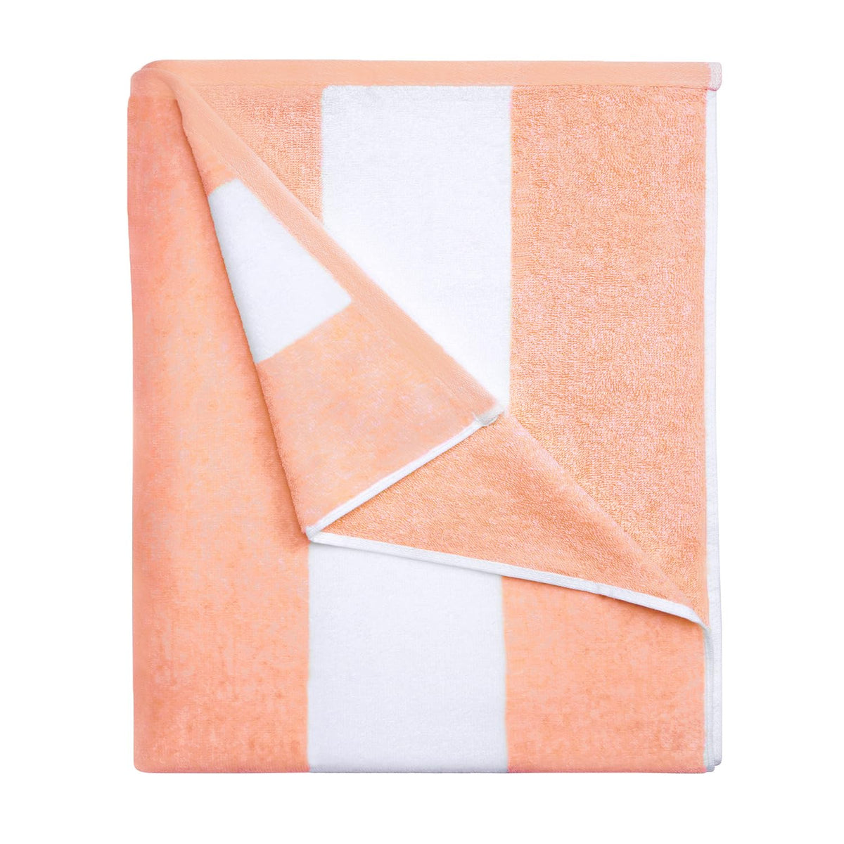 HENBAY Cotton Oversized Beach Towel - Large 70 x 35 Inch Pool Towel, Chiffon Striped Quick Dry Swimming Cabana Towel