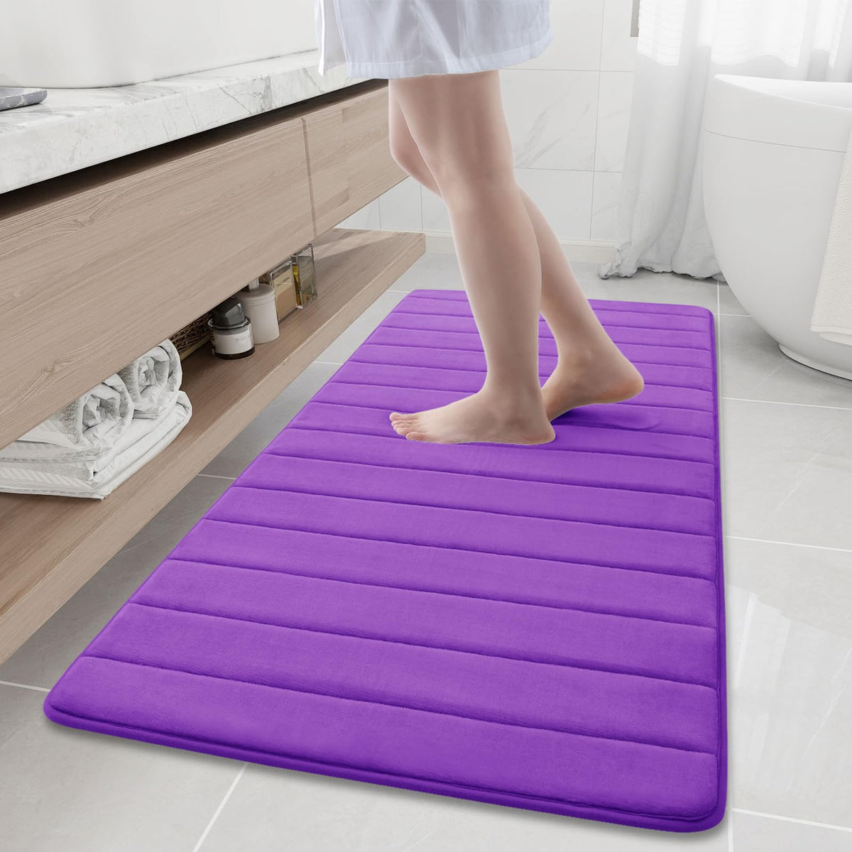 Buganda Memory Foam Bath Mat 30 x 20, Ultra Soft Absorbent Bathroom Rugs