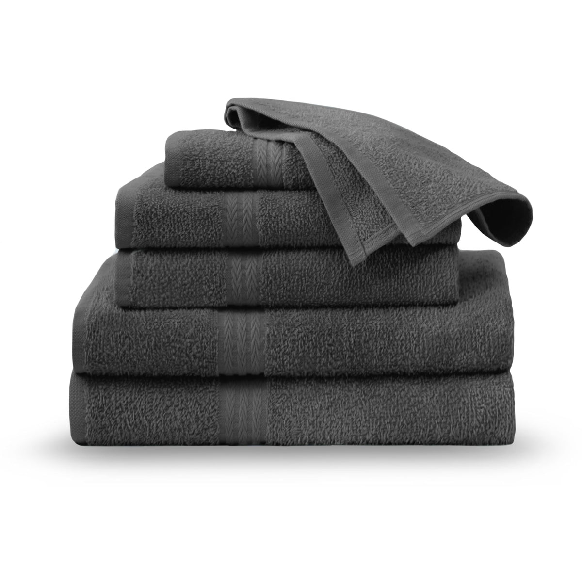 Martex Easy Living Everyday 6-Piece Bathroom Towel Set, White
