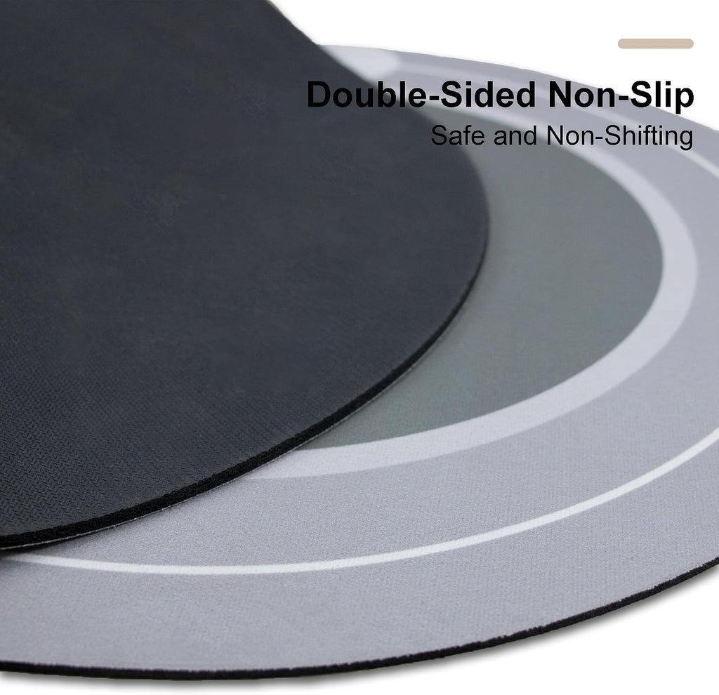 Rubber Bath mats Quick-Drying Non-Slip Bathroom mat Super Absorbent Bath mat Instant Dry Bath mat, Bathroom Rug in Front of The Kitchen Sink, Shower Room, Bathtub, Oval(Grey+16.9x26.7in)