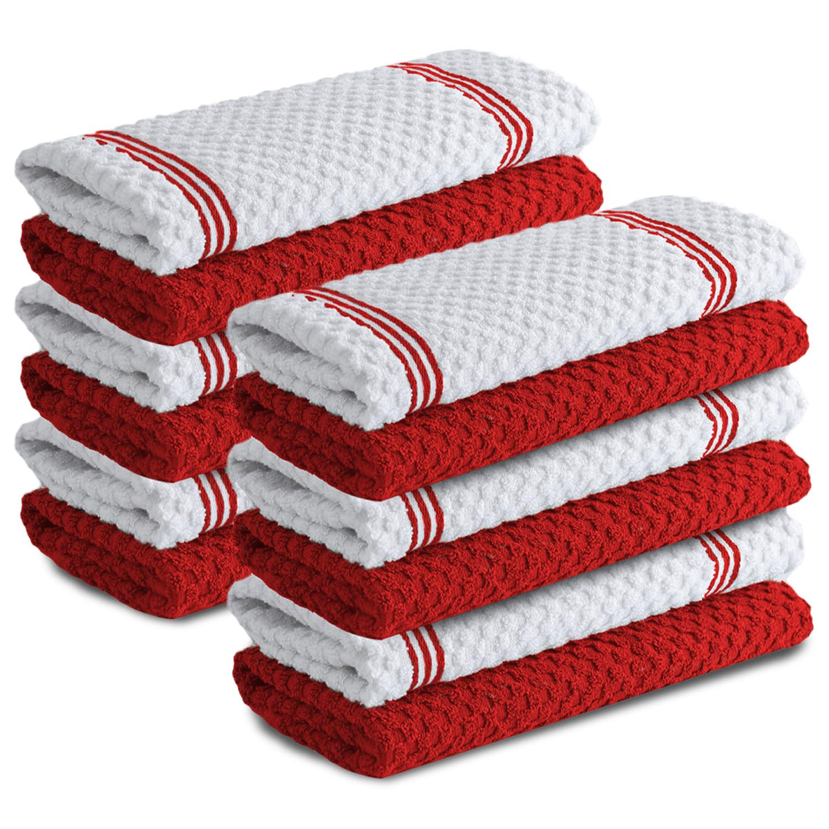 Infinitee Xclusives Kitchen Towels - 6 Pack - Cotton Dish Towel |15" x 25"|