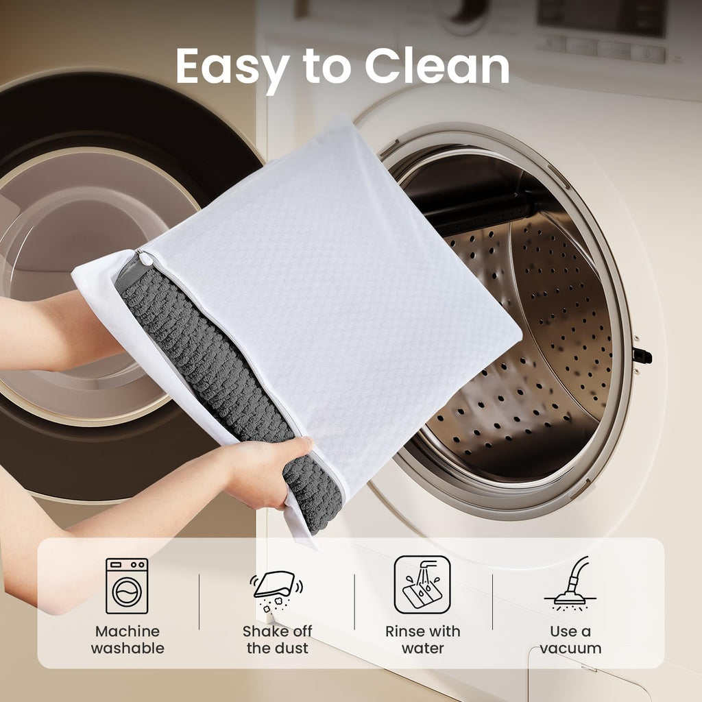 TYUU Bath Mat Set 2 Piece, Thin Bathroom Rugs Non Slip Washable Quick Dry