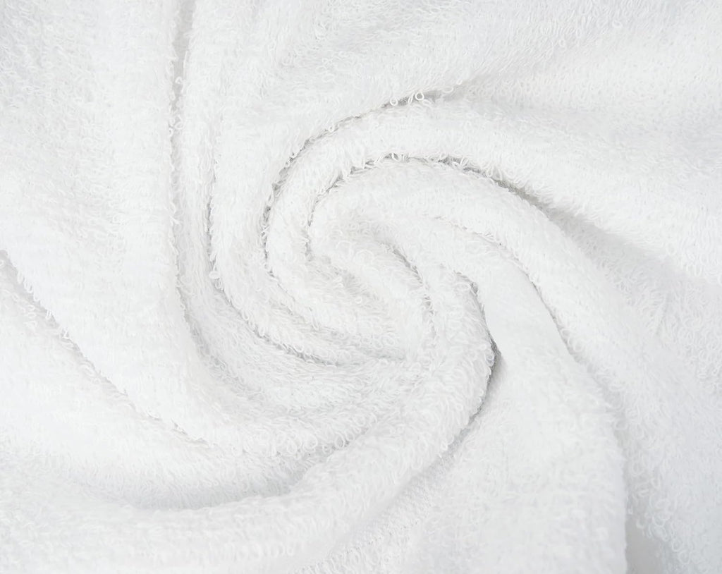 ZUPERIA White Bath Towels Bulk 12 Pack (20 x 40 Inches) - 100% Cotton Economy Light Weight Towels for Commercial Use - Quick Dry, Ultra-Soft, and Absorbent Bulk Towels