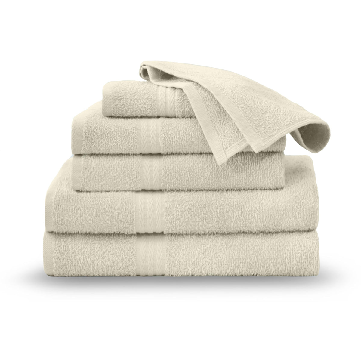 Martex Easy Living Everyday 6-Piece Bathroom Towel Set, White