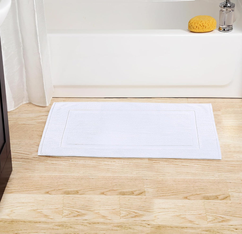 Utopia Towels Cotton Bath Mat, 21x34 in, 2 Pack, White