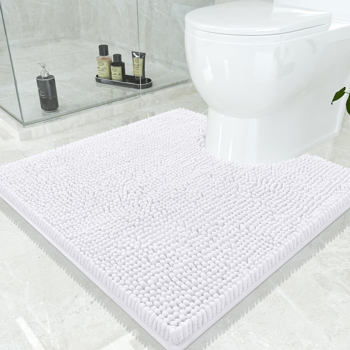 Smiry Bathroom Rugs 30X20, Luxury Chenille Extra Soft Absorbent Bath Mat