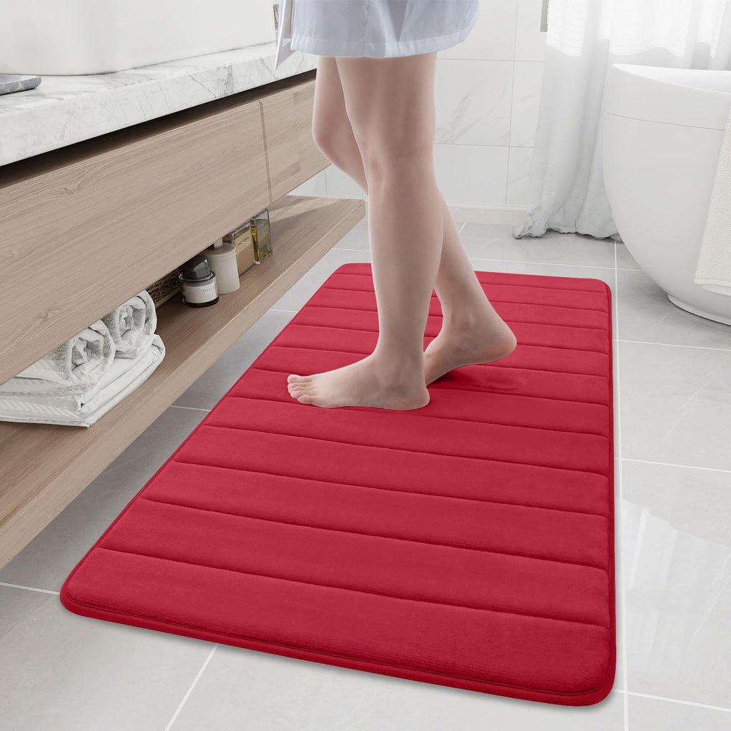 Buganda Memory Foam Bath Mat 30 x 20, Ultra Soft Absorbent Bathroom Rugs