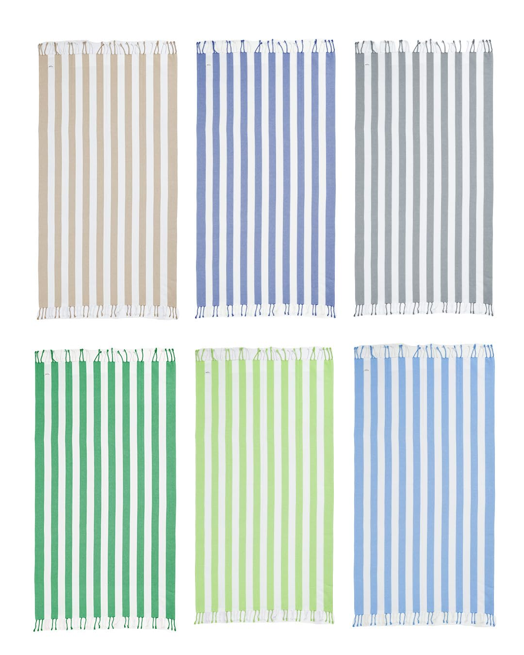 LANE LINEN Turkish Towels 6 Pcs, Beach Towels Oversized, Soft - Beach Party