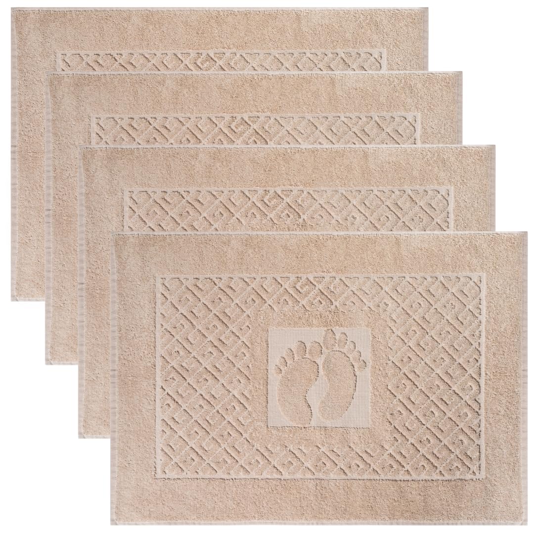 Turkish Cotton Bathroom Floor Towel, 2-Pack Towel Bath Mats