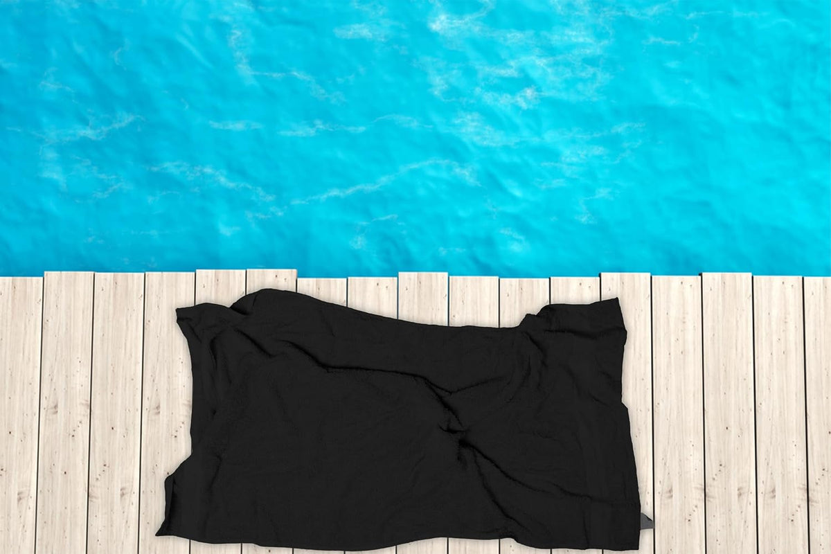 Bath Towels Pack of 6 – 24" x 48" – 100% Cotton Terry, Soft, Quick-Dry & Highly Absorbent – Black Towels for Bathroom, Spa, Gym, Hotel, Pool & Everyday Use