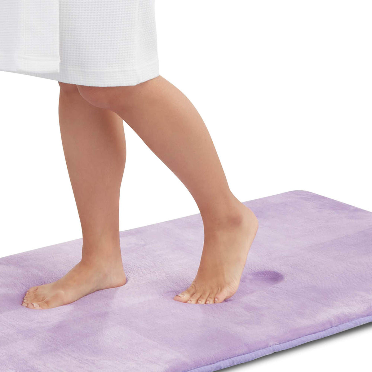 Memory Foam Bath Mat Non Slip Absorbent Super Cozy Velvet Bathroom Rug Carpet (17 inches X 24 inches, Grey)