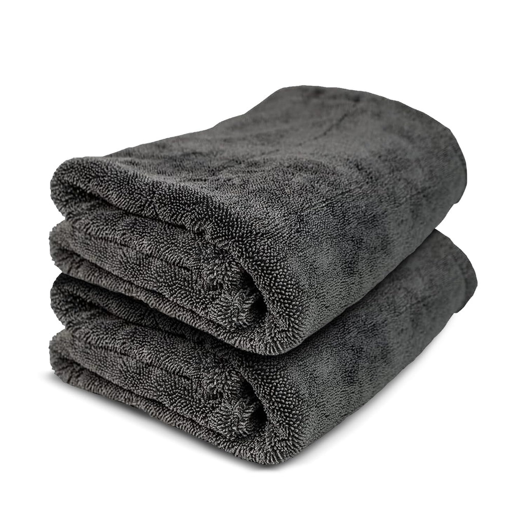 ExoForma Mega Car Drying Towel - Holds Up to 9 lbs, No Streaks, Scratches, or Water Spots | 1200 GSM Microfiber Double Twist Pile & Edgeless Design, 1 Quick & Effortless Dry - 24” x 36”