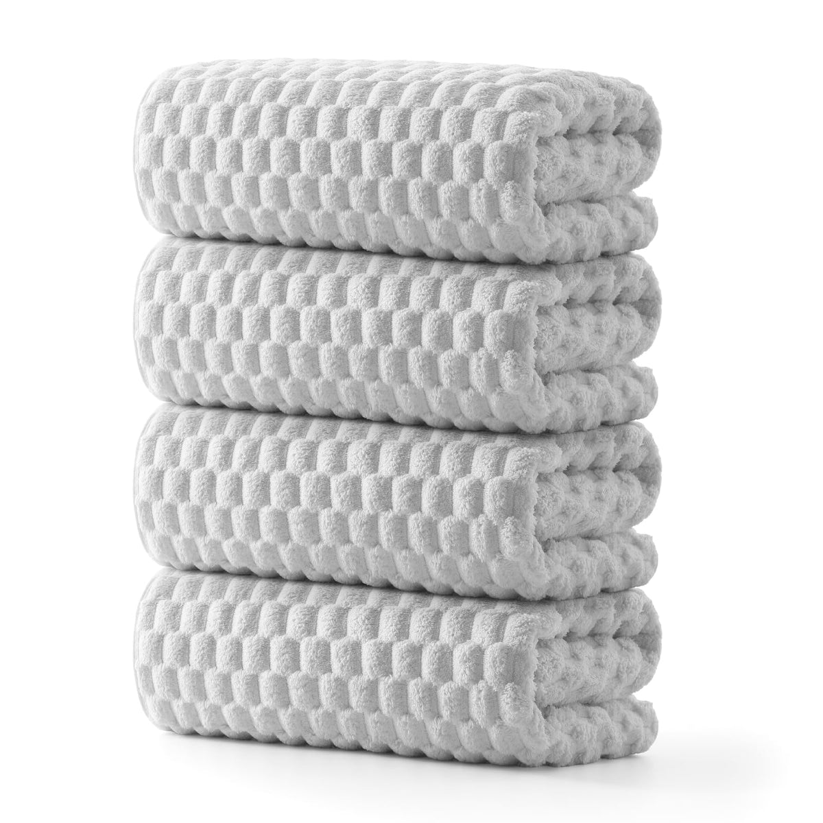 REDKISS 4 Pack Microfiber Bath Towels - Extra Large, Super Absorbent, Quick Dry Waffle Towels Set for Bathroom, Spa, Gym, and Travel - Luxury, Plush, 4 Multicolor