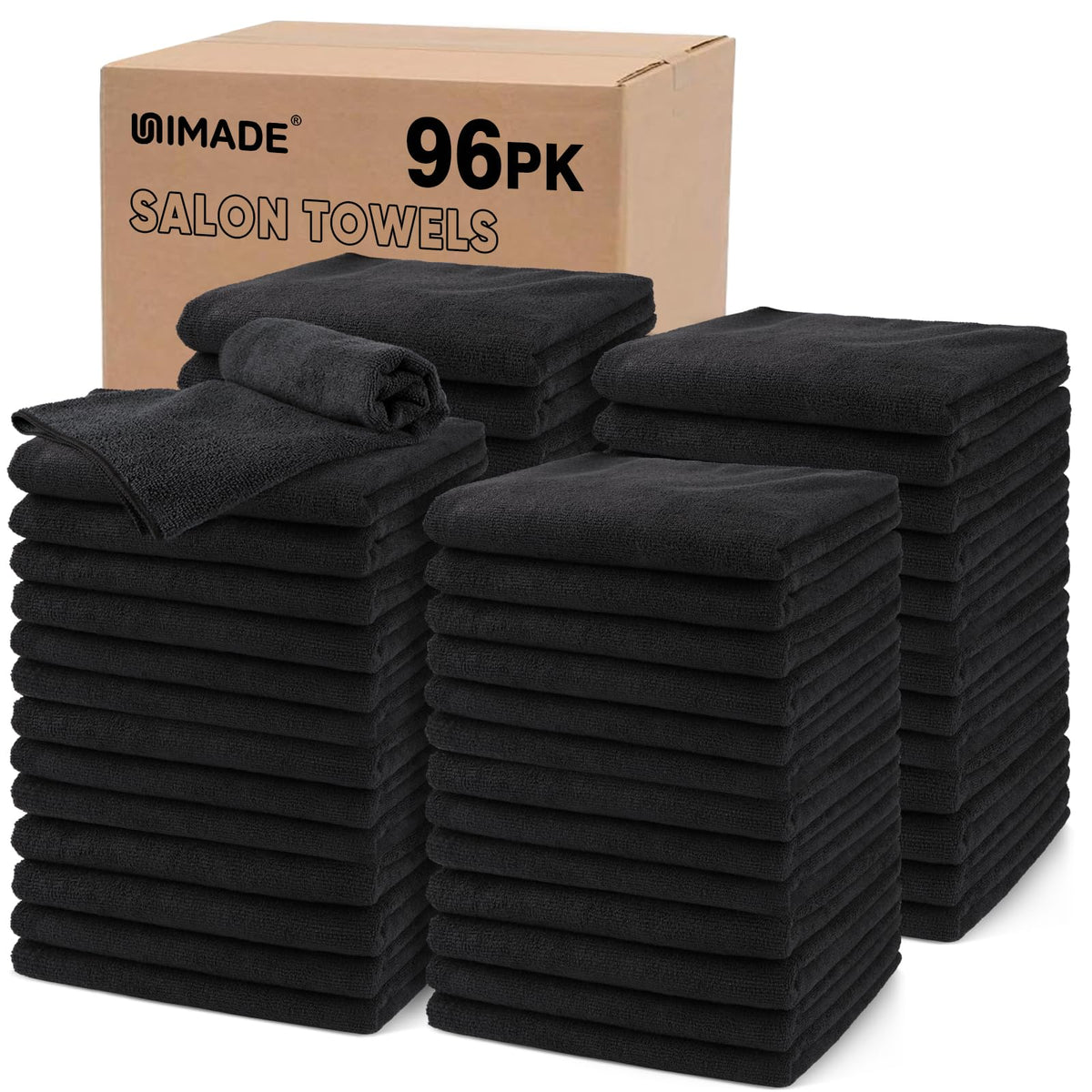UNIMADE Salon Towels 24 Pack, Super Soft Microfiber Hand Towel