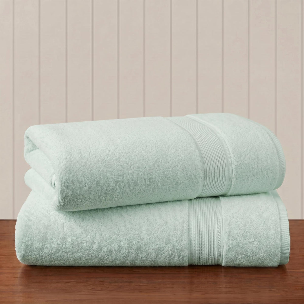 Madison Park 800GSM 100% Cotton Bathroom Bath Towel Set of 8, Light Blue