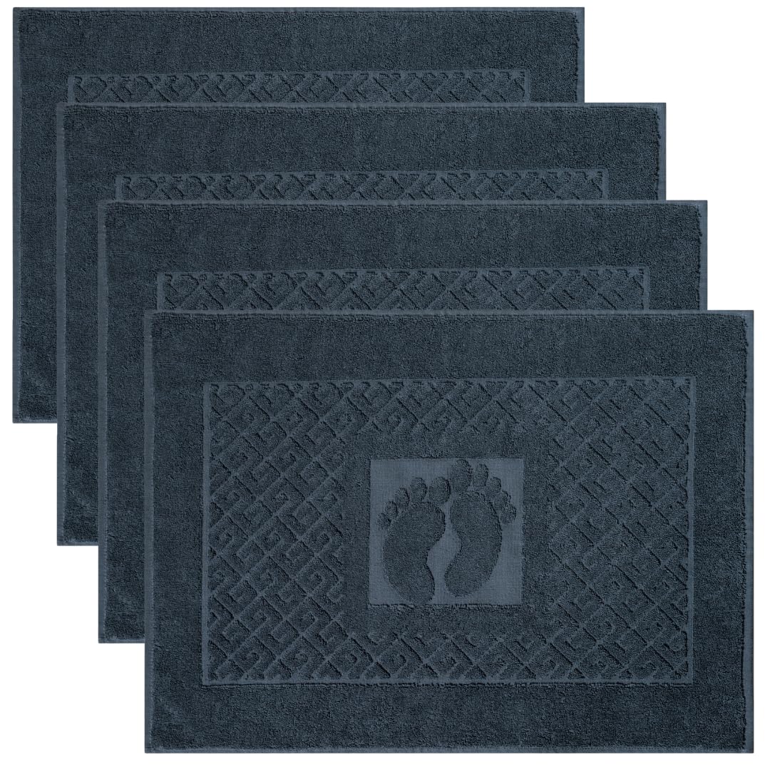 Turkish Cotton Bathroom Floor Towel, 2-Pack Towel Bath Mats