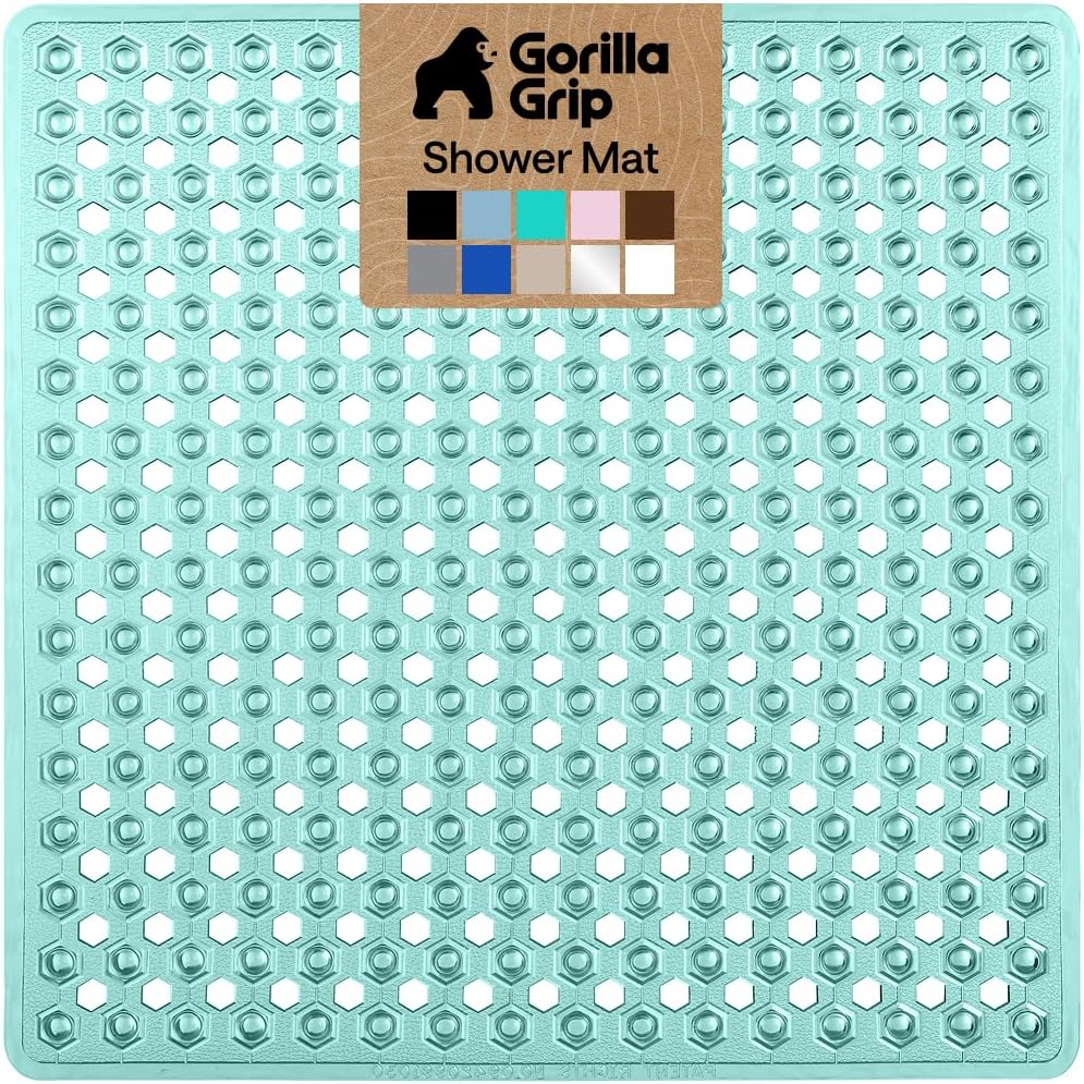 GORILLA GRIP Bath Tub Shower Mat, Bathtub Floor Liner, 35x16 Clear
