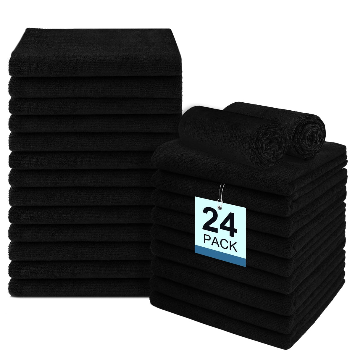 UNIMADE 24 Pack Gym Towels Set - Highly Absorbent Microfiber Salon Towels