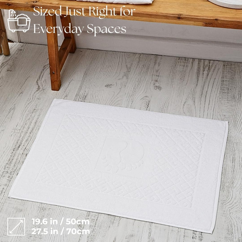 Turkish Cotton Bathroom Floor Towel, 2-Pack Towel Bath Mats