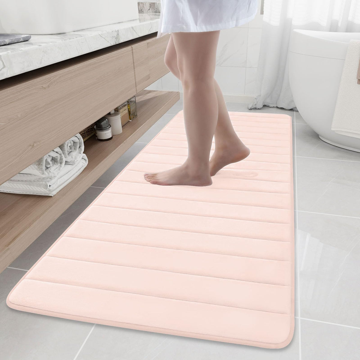 Buganda Memory Foam Bath Mat 30 x 20, Ultra Soft Absorbent Bathroom Rugs