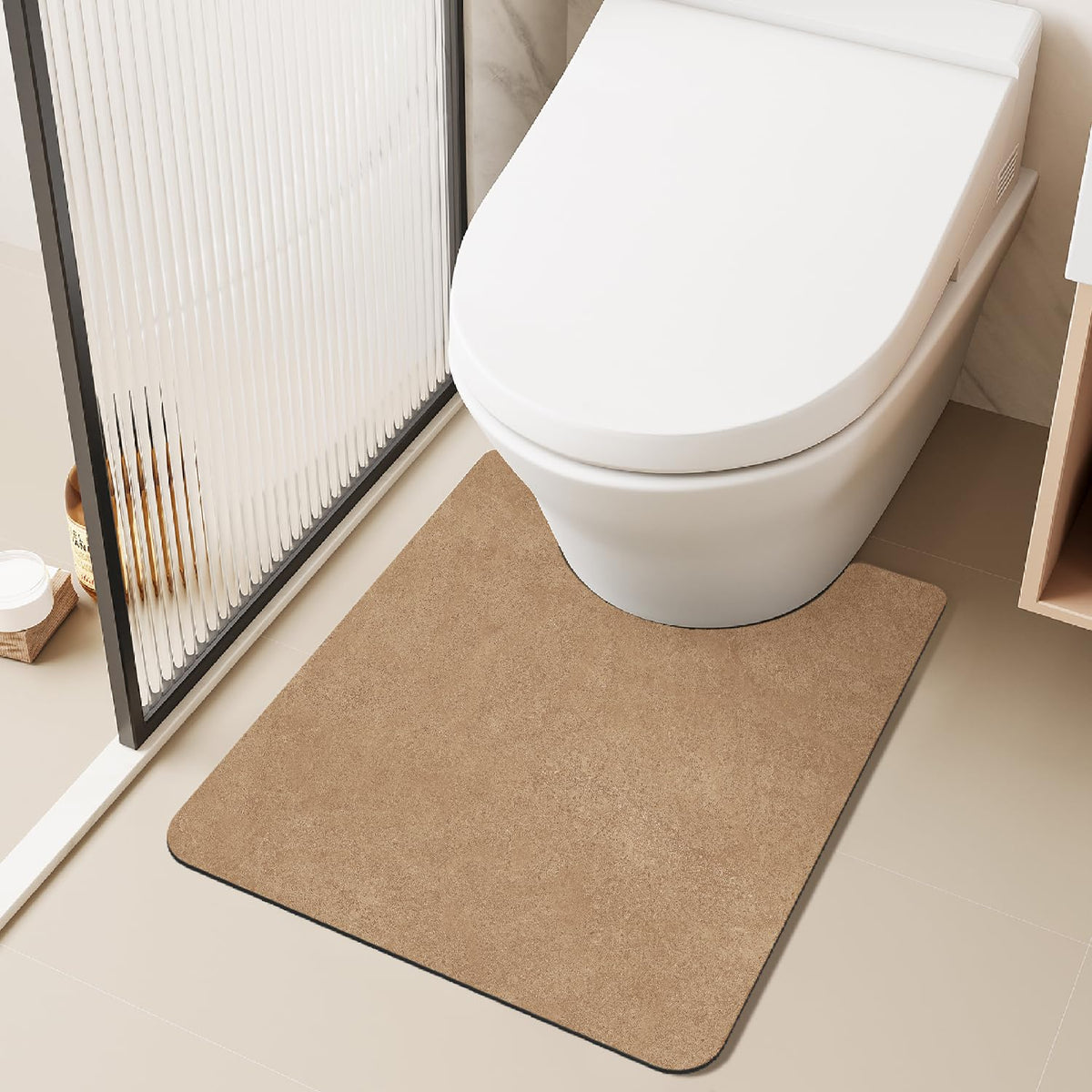 TYUU Thin Bath Mat, Small Bathroom Rugs Non Slip Washable, 16x24 Dark Grey