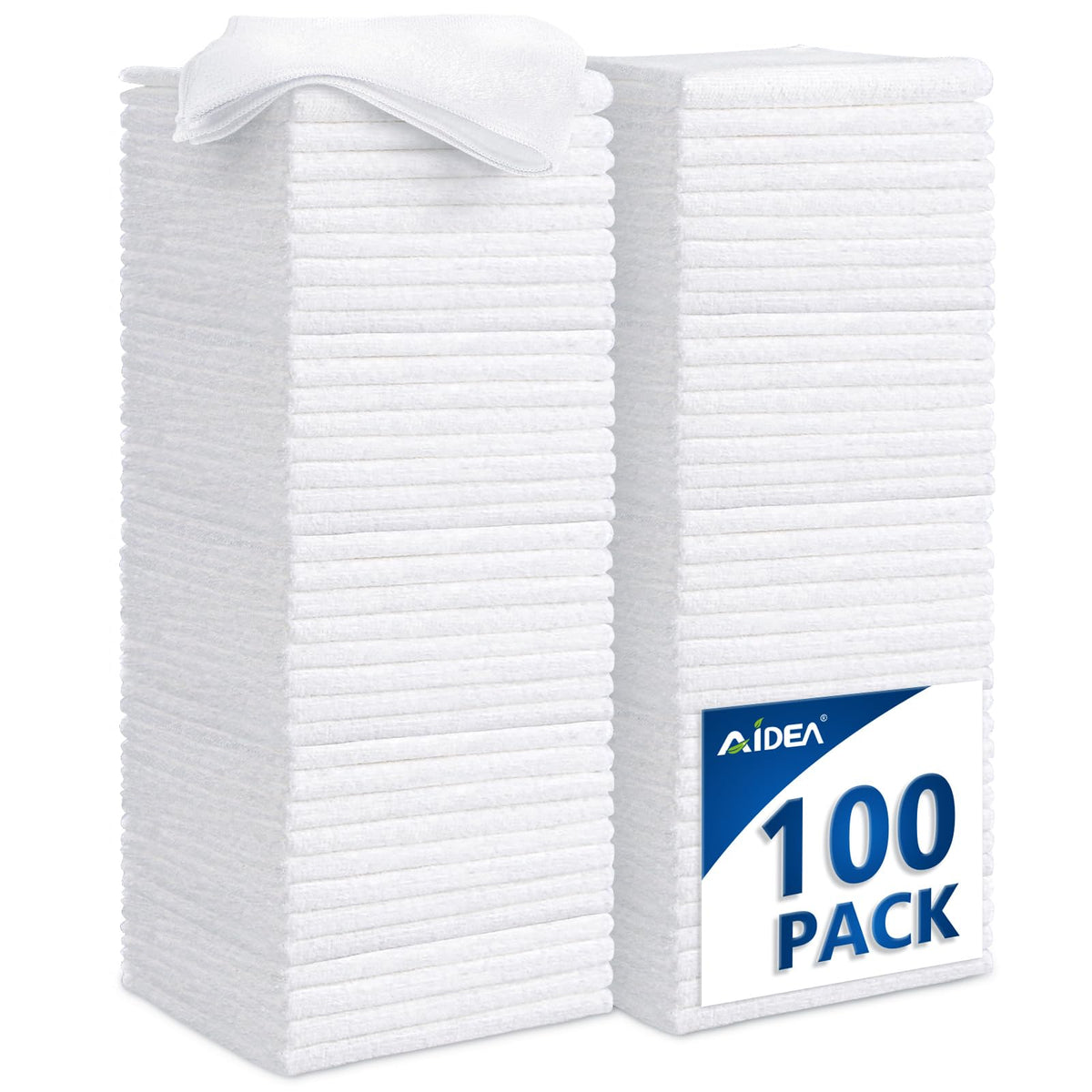 AIDEA Microfiber Cleaning Cloth-50PK, Microfiber Towels for Cars 12"x12"