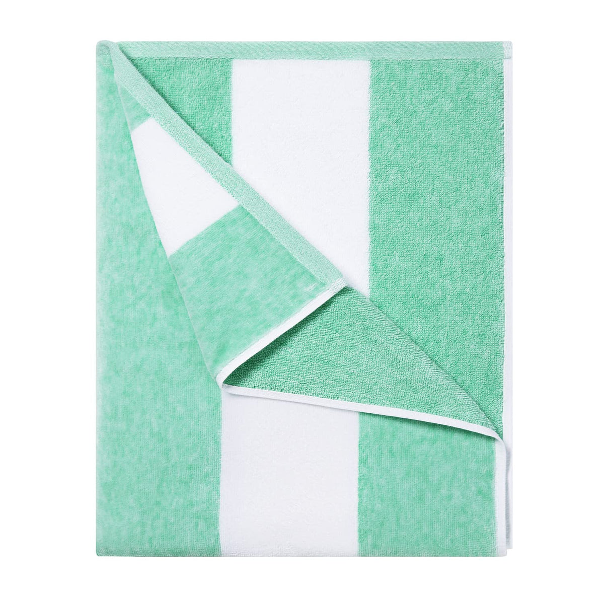 HENBAY Cotton Oversized Beach Towel - Large 70 x 35 Inch Pool Towel, Chiffon Striped Quick Dry Swimming Cabana Towel