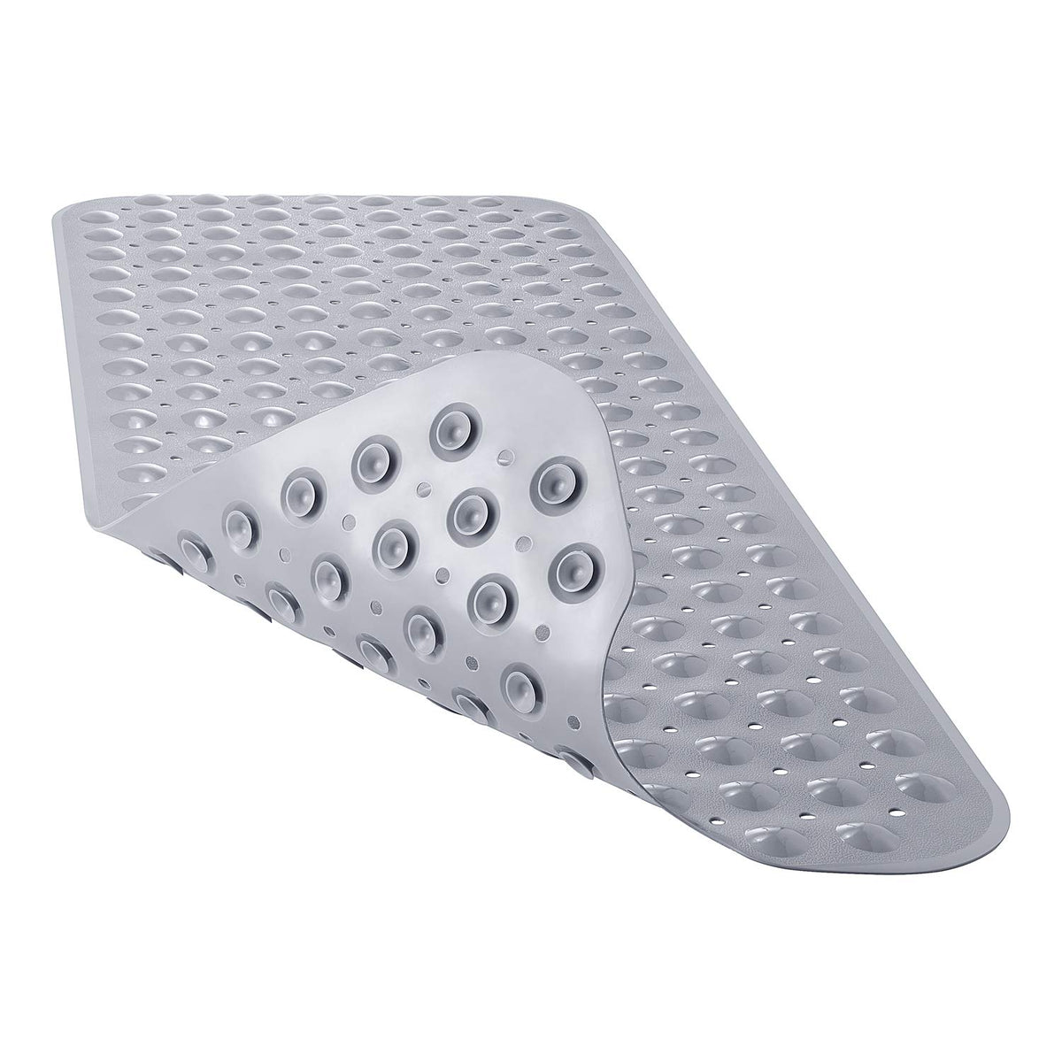 YINENN Bath and Shower Safety Mats 40x16 inch, Non Slip with Suction Cups for Bathroom Stall and Tub Floor, Extra Large and Machine Washable, Drain Holes Keep Bathtub Clean, Clear