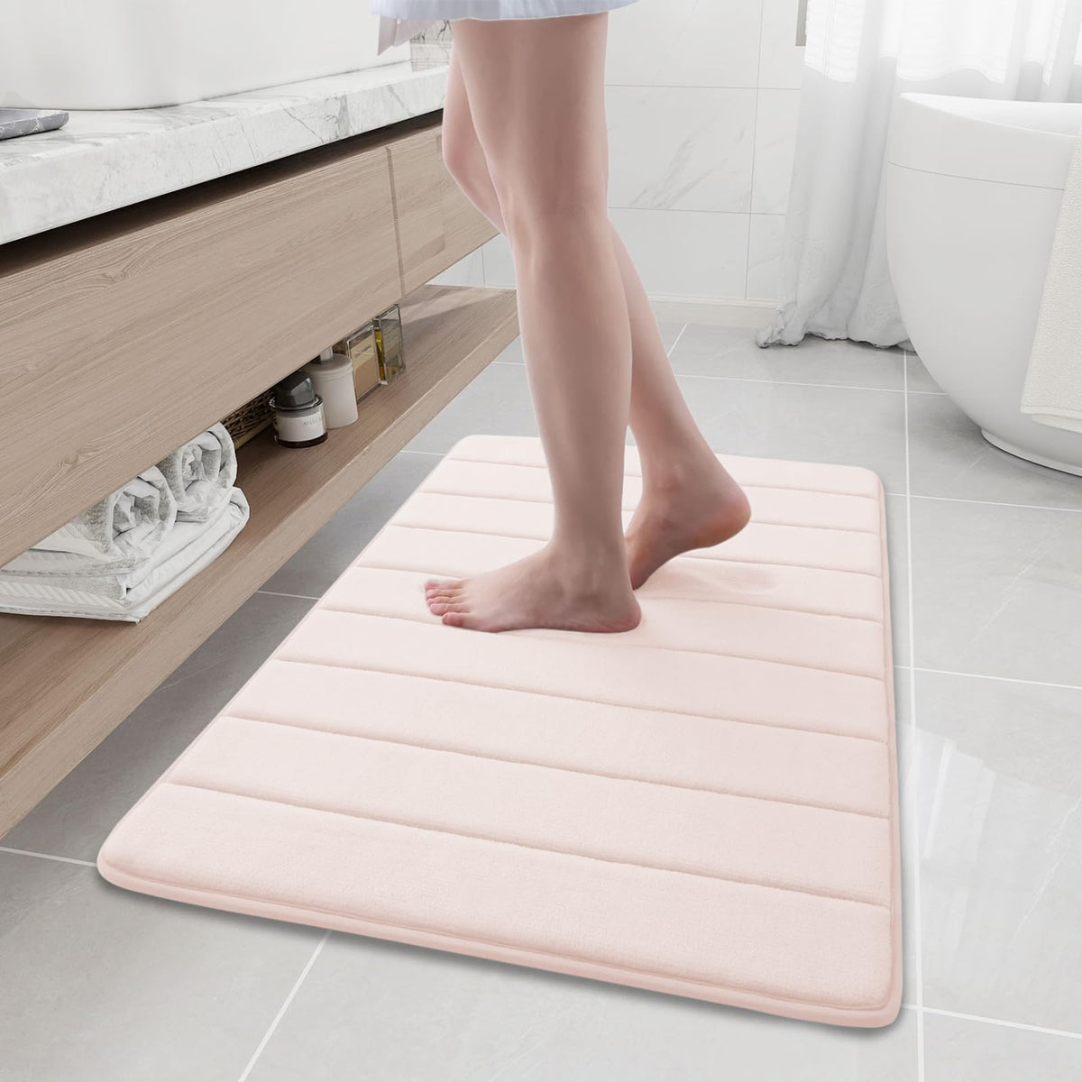 Buganda Memory Foam Bath Mat 30 x 20, Ultra Soft Absorbent Bathroom Rugs