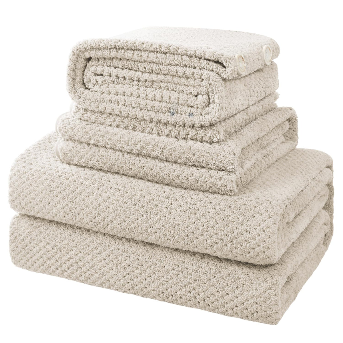 Extra Large Bath Towel Set of 2 (35"x70"),Oversized Bath Sheet Super Soft Highly Absorbent Jumbo Bathroom Towel Set Microfibers Quick Dry Shower Towel for Hotel,Bathroom,Guest,Spa,Gym (2PCS Khaki)