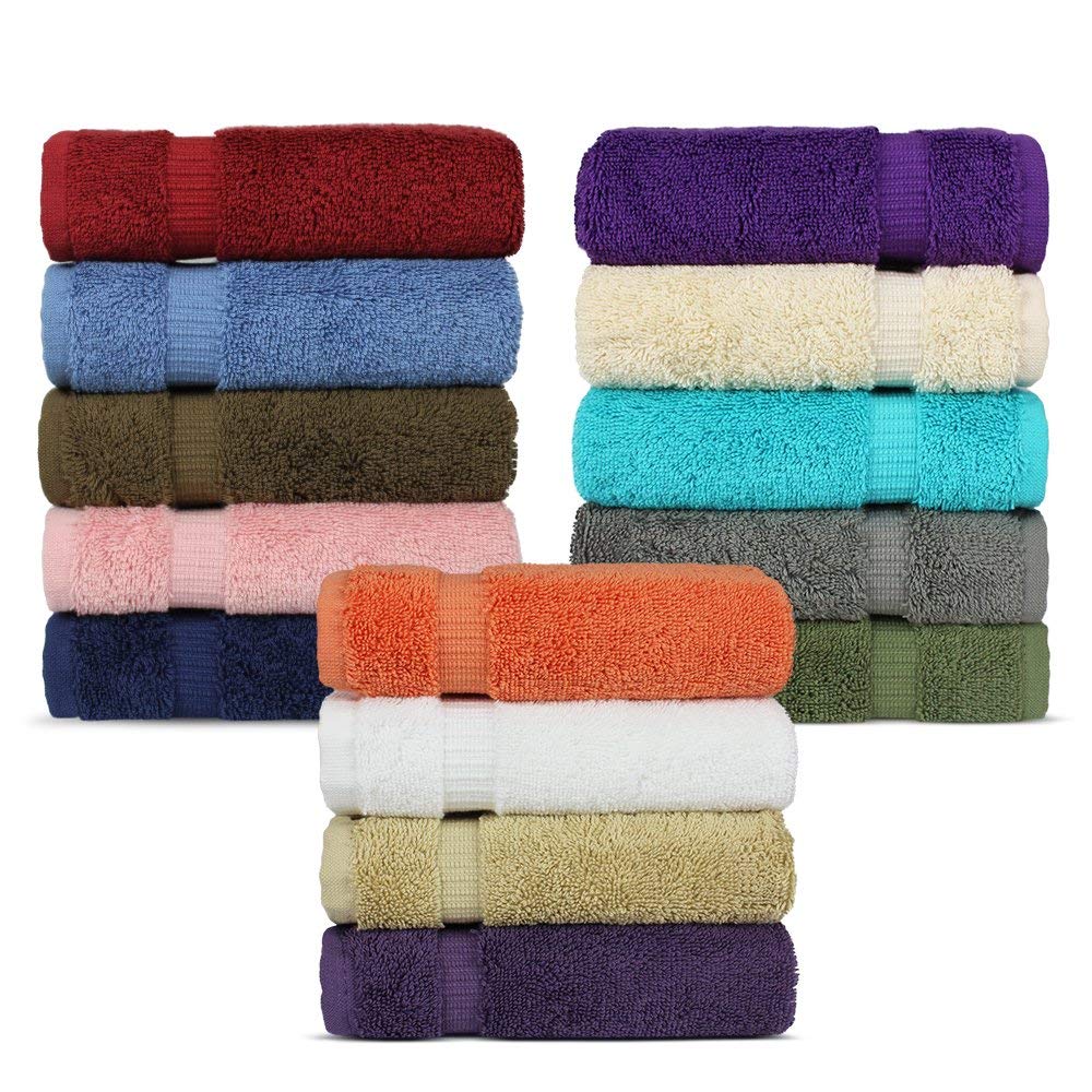 Chakir Turkish Linens 100% Cotton 4-Pack Bath Towels 27x54, Gray
