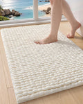DEXI Bathroom Rugs 36x24, Non Slip Washable Chinelle Bath Mat, Taupe