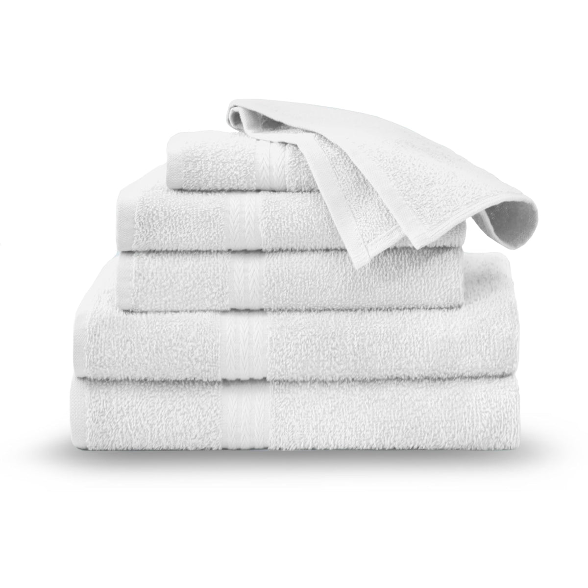 Martex Easy Living Everyday 6-Piece Bathroom Towel Set, White